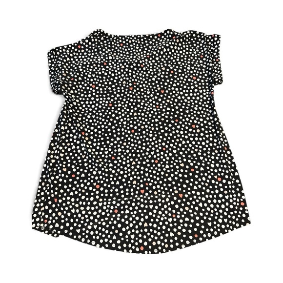 Lily Morgan Black & White Polka Dot Top Zip Front Women’s M - Picture 3 of 6